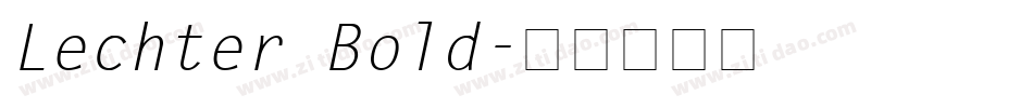 Lechter Bold字体转换